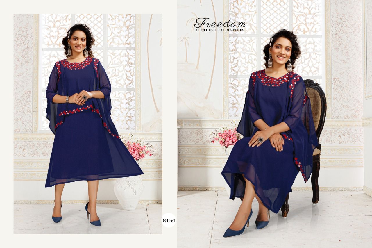 Tamanna 8154 New Fancy Wear Georgette Designer Kurti Collection